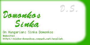 domonkos sinka business card